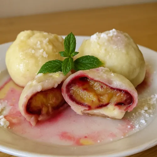 Slivkové gule z tvarohového cesta