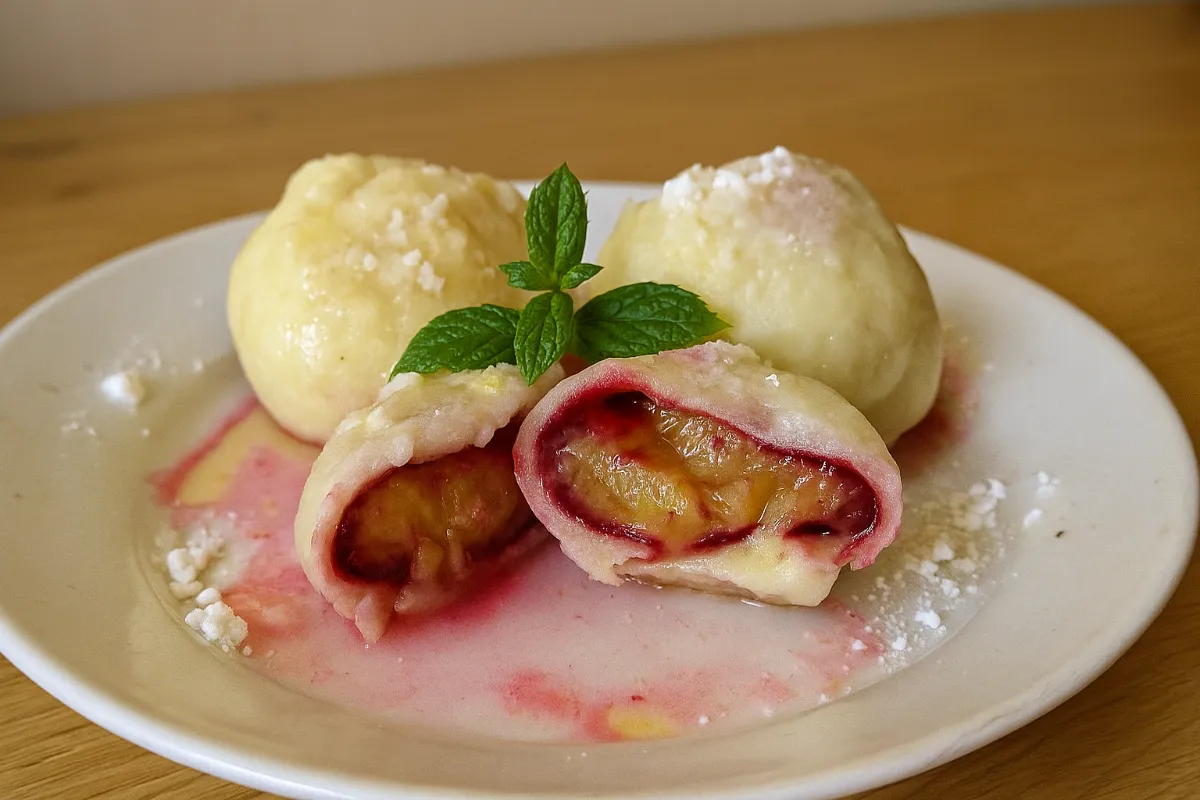 Slivkové gule z tvarohového cesta