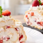 Snehová Pavlova roláda