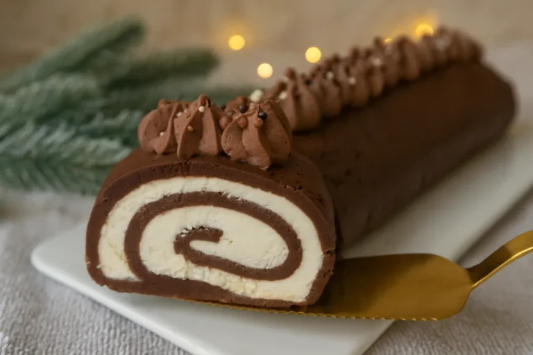 Vianočná nepečená čokoládová roláda