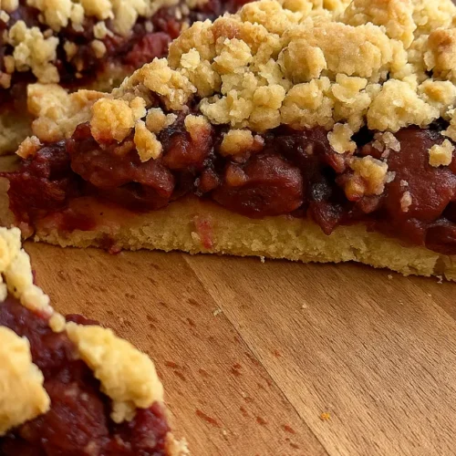 Višňový koláč s ovsenou mrveničkou