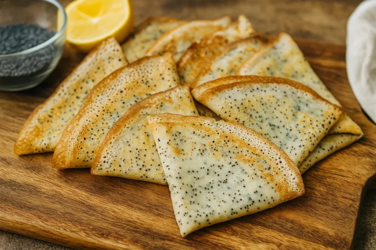 Hotové vláčne makové palacinky