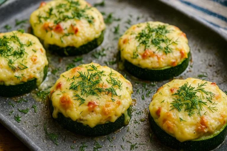 Zapekané cuketové krúžky plnené mäsom