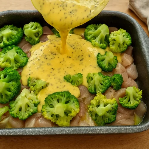 Zapekané kuracie prsia s brokolicou