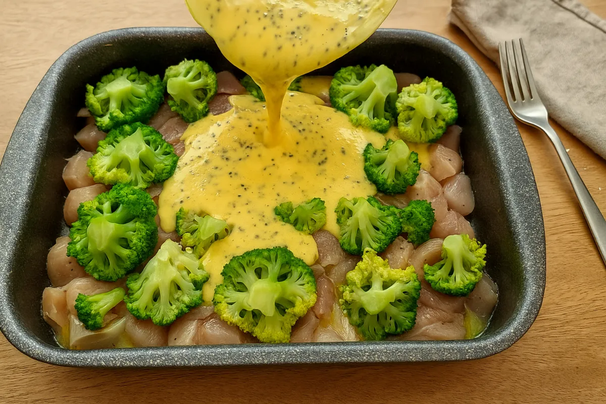 Zapekané kuracie prsia s brokolicou