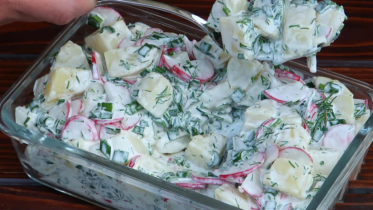 Zemiakový šalát s reďkovkami