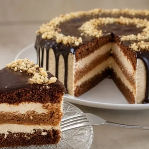 balkánska kávovo-orechová torta