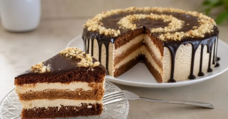 balkánska kávovo-orechová torta