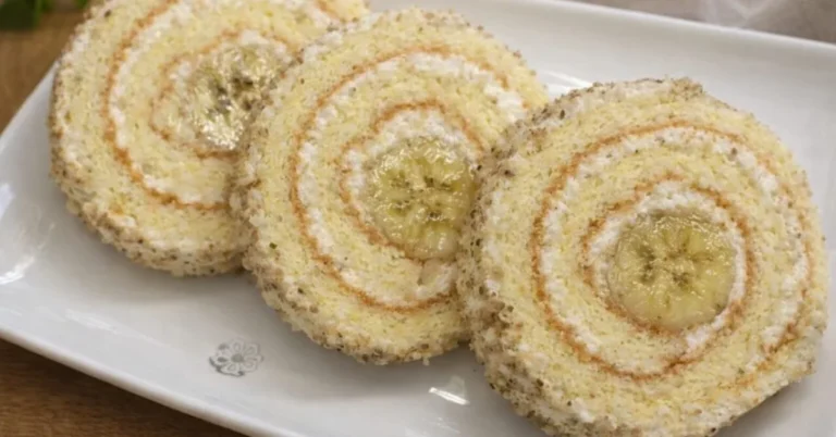 banánovo-orechová roláda