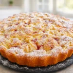 bleskový jablkový koláč s džemom