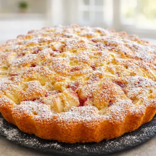 bleskový jablkový koláč s džemom