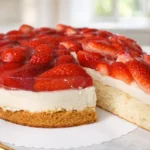 bleskový jahodový koláč s krémom