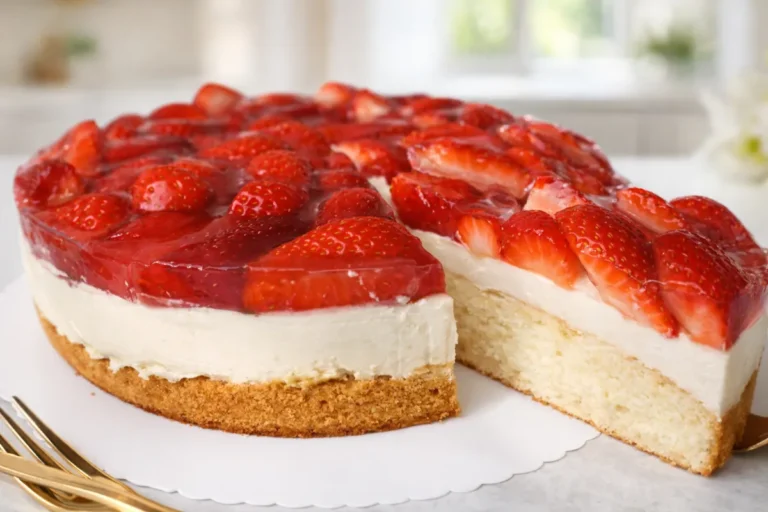 bleskový jahodový koláč s krémom