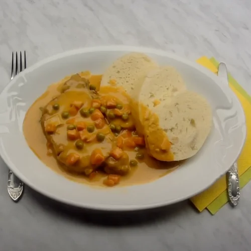 bravčové na smotane so zeleninou