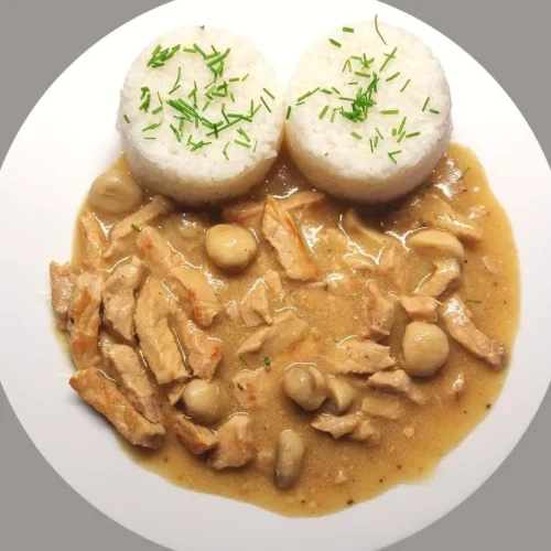 bravčové rezančeky na šampiňónoch