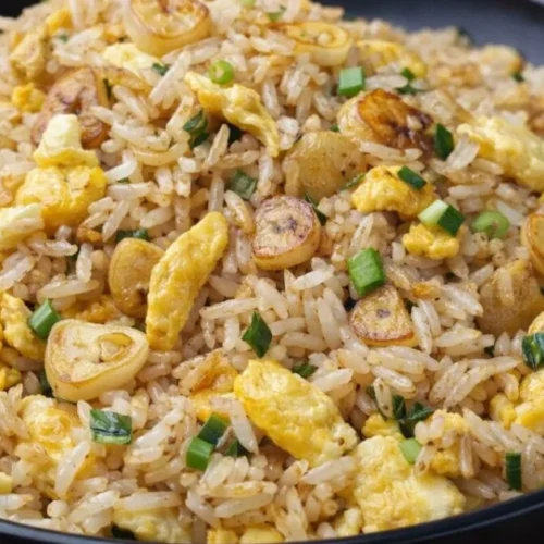 cesnaková smažená ryža