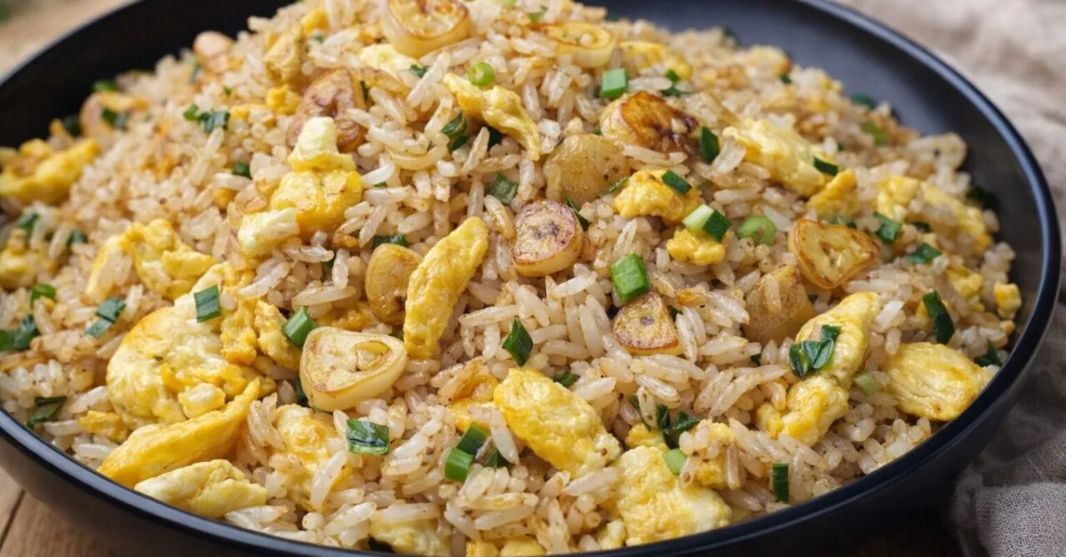 cesnaková smažená ryža