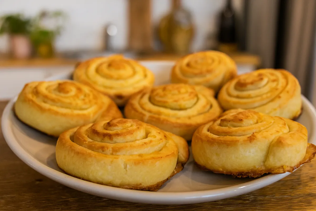 cesnakové slimáky z kysnutého cesta