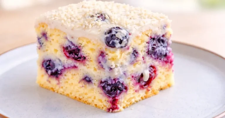 citrónovo-čučoriedkový koláč