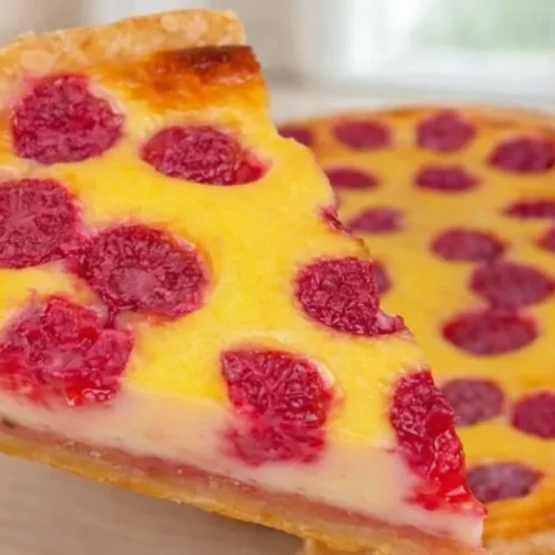 citrónovo-malinový koláč