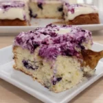 citrónový koláč s čučoriedkami