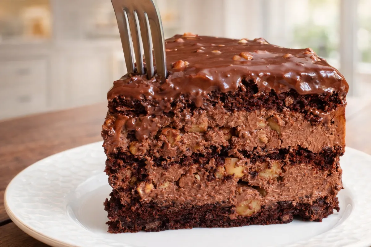 čokoládová torta s lieskovcami