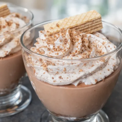 čokoládový dezert s mascarpone v pohári