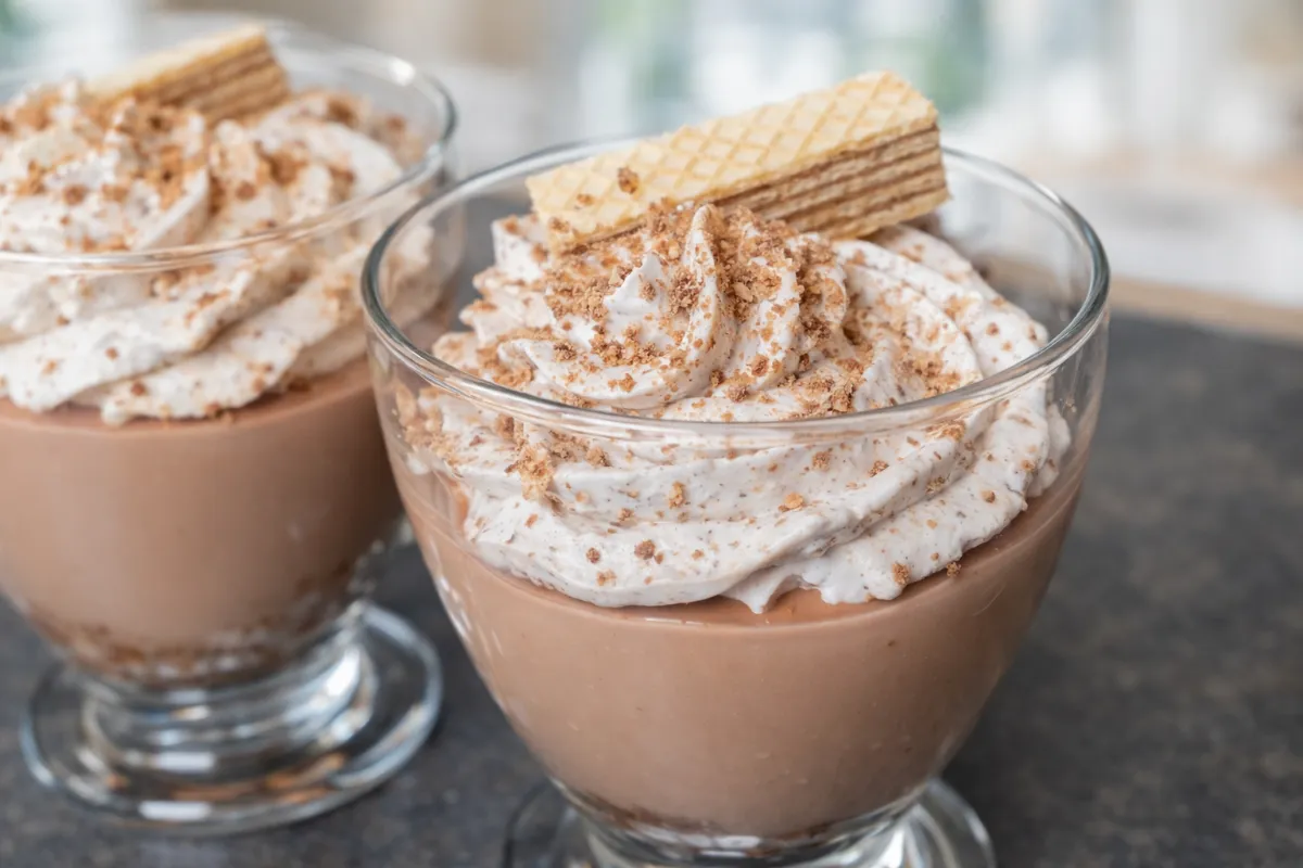 čokoládový dezert s mascarpone v pohári