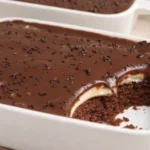 čokoládový dezert so smotanou