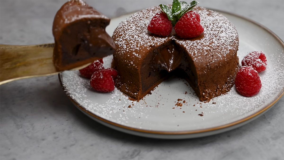 čokoládový lávový koláč