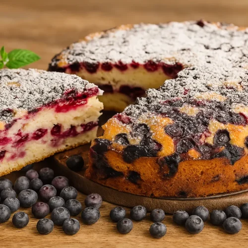 čučoriedkový koláč