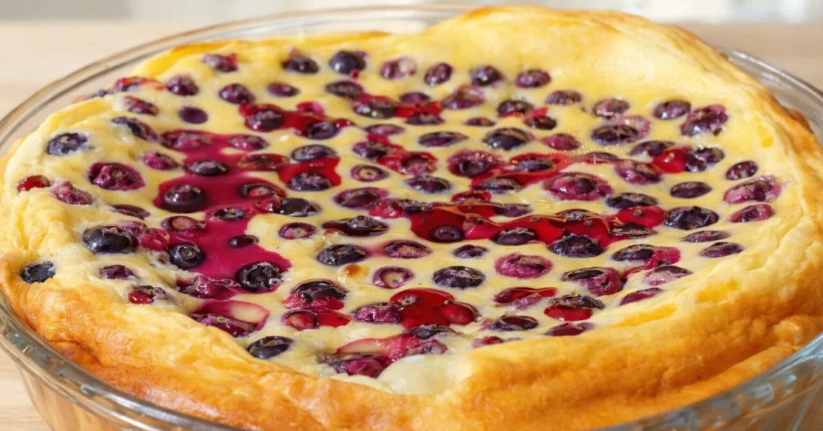 čučoriedkový koláč z 3 surovín