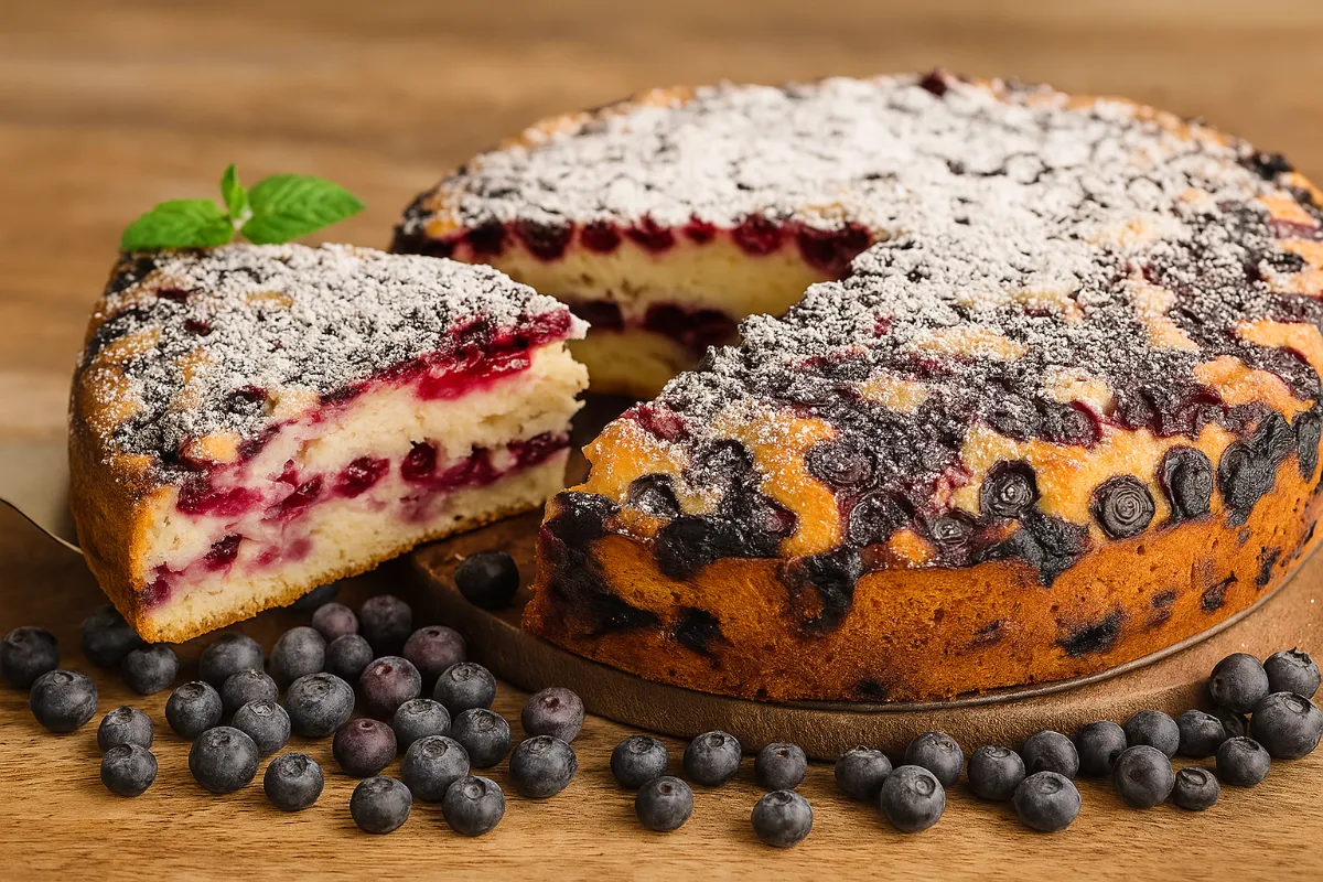 čučoriedkový koláč