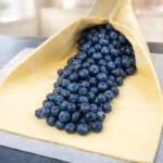 čučoriedkový závin z lístkového cesta