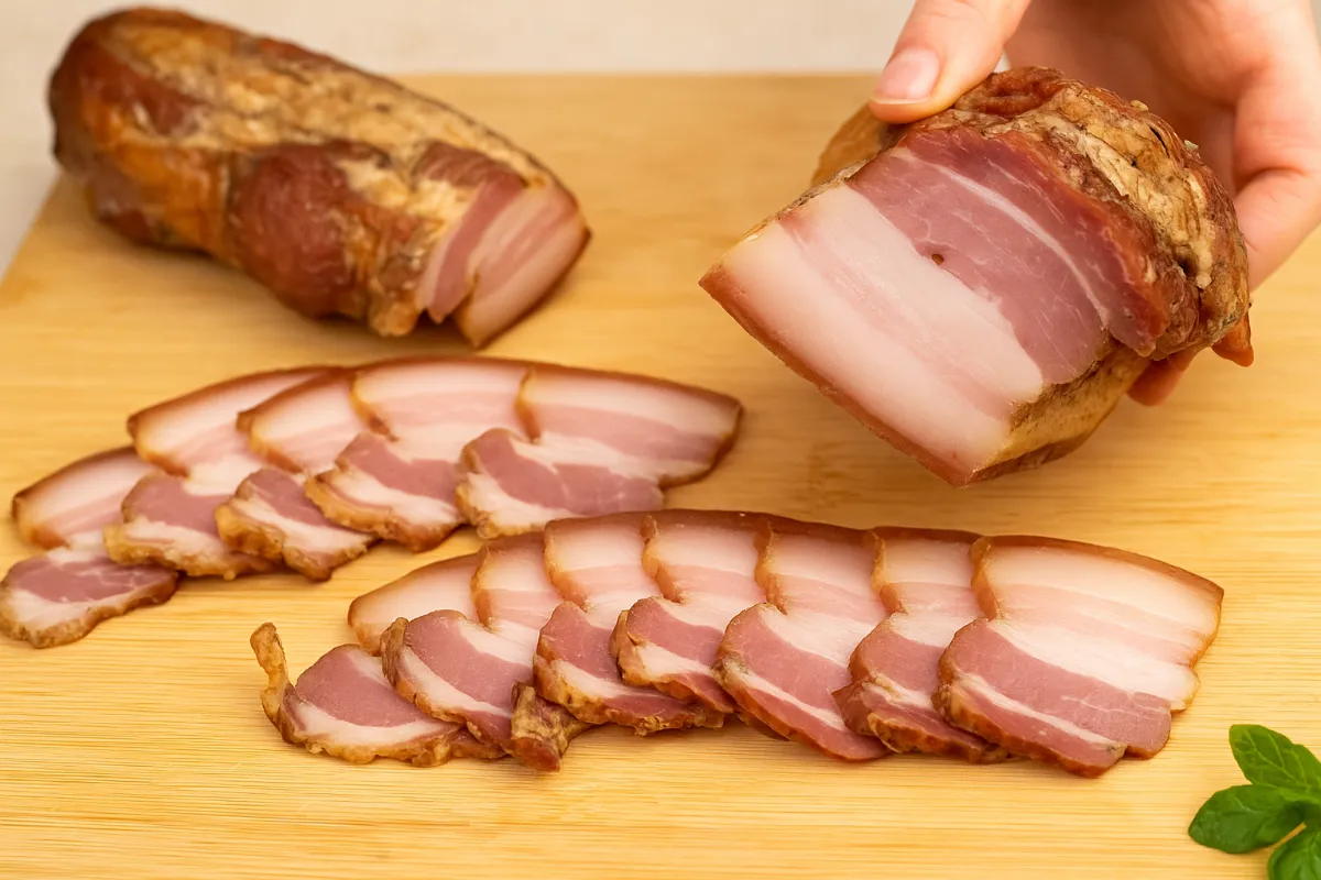 domáca cesnaková slanina