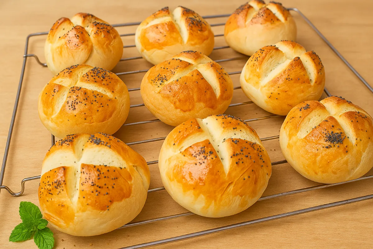 domáce kysnuté žemle