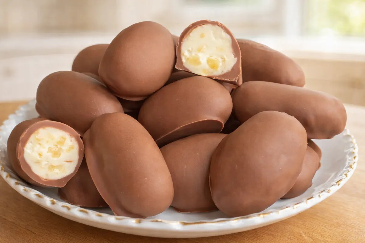 domáce plnené čokoládové vajíčka
