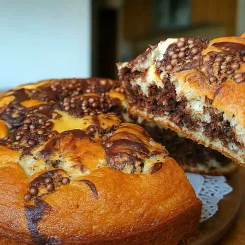 dvojfarebný jogurtový koláč