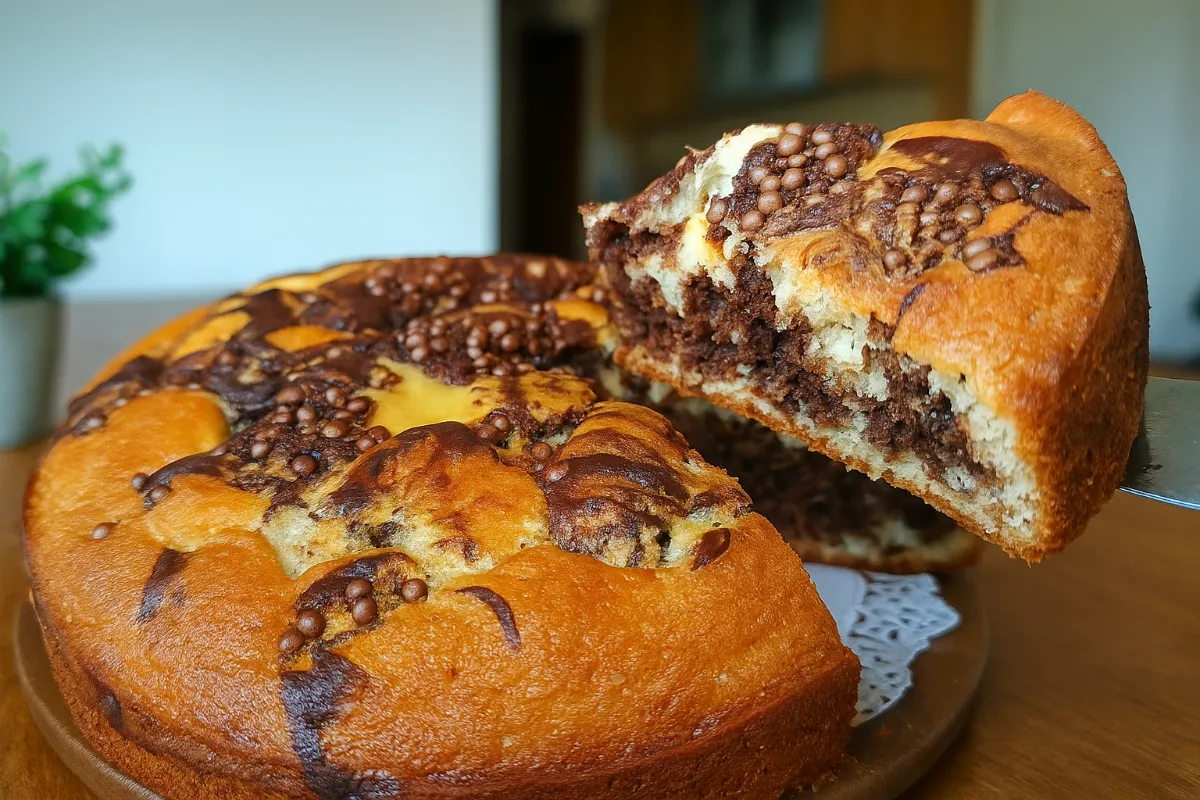 dvojfarebný jogurtový koláč