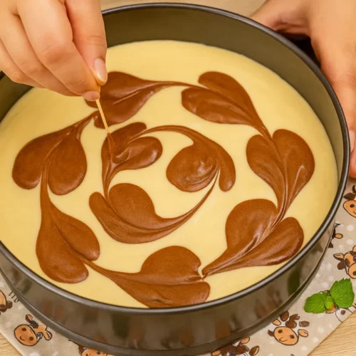 dvojfarebný jogurtový koláč