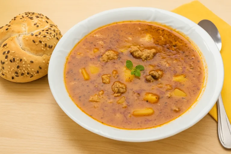 gulášová polievka z mletého mäsa