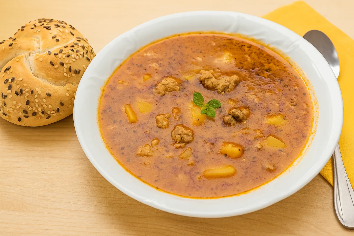 gulášová polievka z mletého mäsa