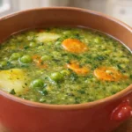 hrachová polievka s pórom