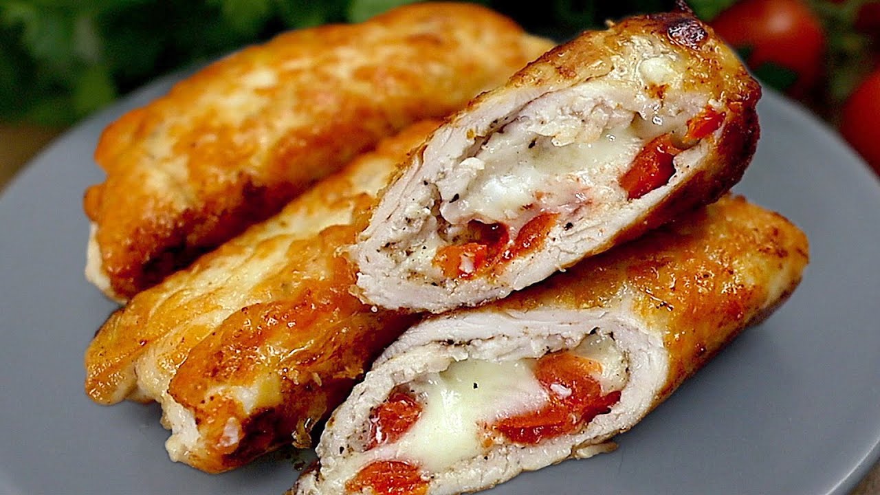 kuracie rolky s mozzarellou a paradajkami