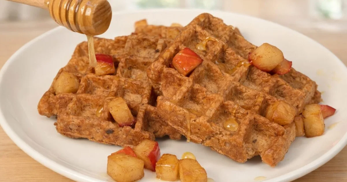 jablkové vafle bez múky a cukru