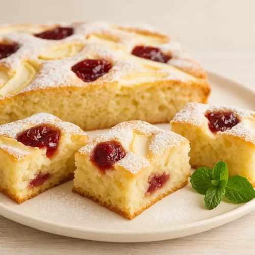 jablkový koláč s džemom