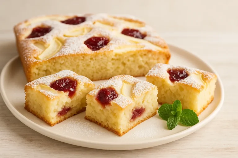 jablkový koláč s džemom