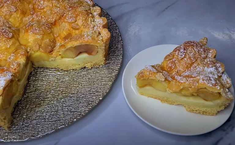 jablkový koláč s krémom