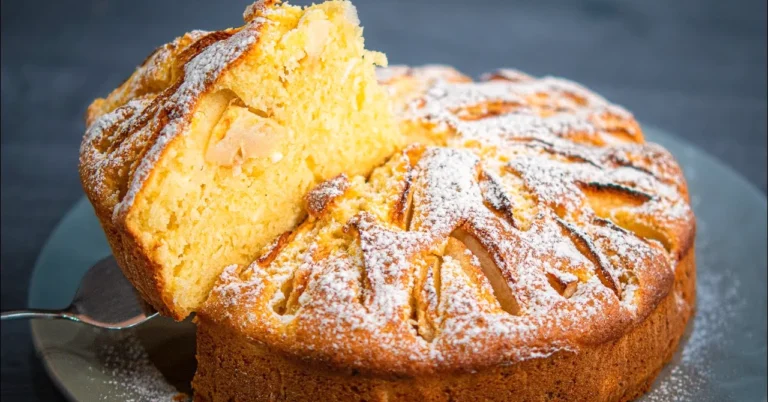 jablkový koláč s tvarohom