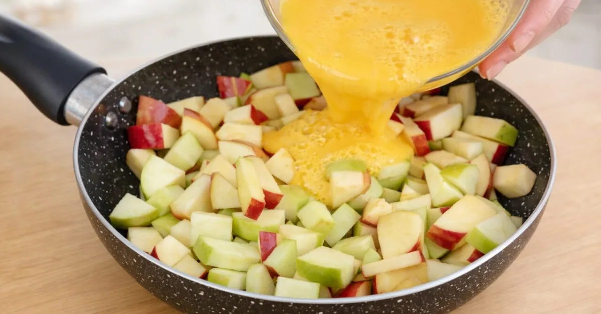 jablkový koláč z panvice